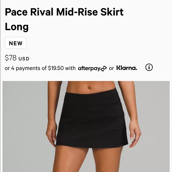 Lululemon 🍋 Pace Rival Mid-Rise Skirt Long - Picture 3 of 6
